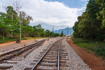Fototapeta premium railway in the countryside