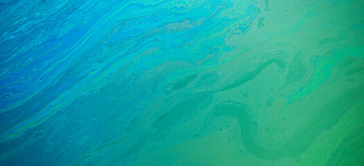 Fototapeta na wymiar Slick industry oil fuel spilling water pollution