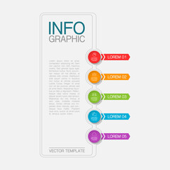 Vector infographic template with 5 steps or options. Data presentation, business concept design for web, brochure, diagram.