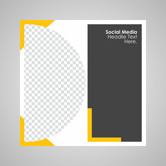 Editable Post Template Social Media Banners for Digital Marketing. Vector Illustration.