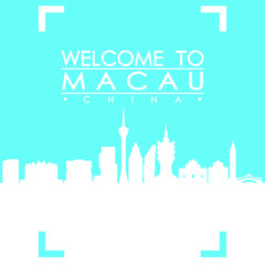 Welcome to Macau Skyline City Flyer Design Vector art.