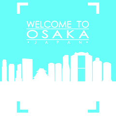 Welcome to Osaka Skyline City Flyer Design Vector art.