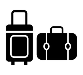 Baggage, luggage line icon, outline vector sign, linear style pictogram isolated on white. Symbol, logo illustration