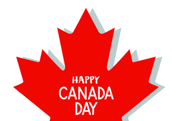 Happy Canada day leaf vector