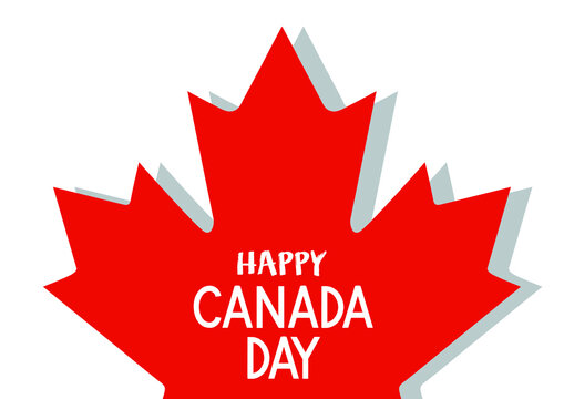 Happy Canada day leaf vector