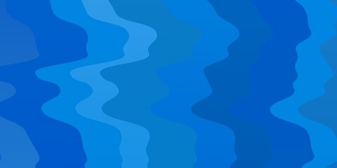 Light BLUE vector template with curved lines. Abstract gradient illustration with wry lines. Pattern for booklets, leaflets.