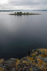 Karelian landscape. Small island in Kandalaksha Gulf of White Sea. Republic of Karelia, Russia.
