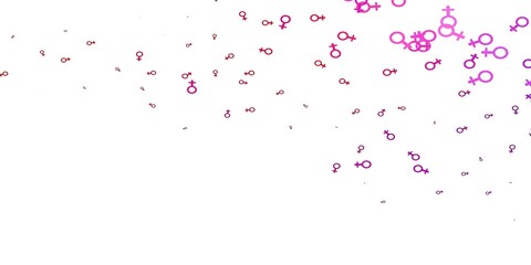 Light Pink, Green vector template with businesswoman signs.