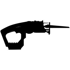 Reciprocating saw vector illustration. Sawzall power tool.