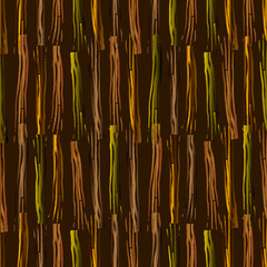 Dark brown abstract seamless pattern with golden elements, modern background for your design.