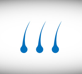 Simple Hair Follicle Icons Set. Vector illustration