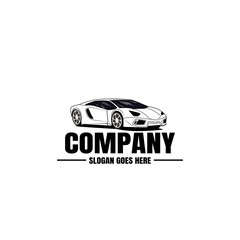 Vehicle logo template. Car icon for business design. Rent, repair, shop garage concept.