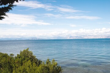 Seaside on Corfu island, Greece.