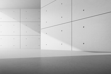 Abstract architecture space, Interior with concrete wall. 3d render.