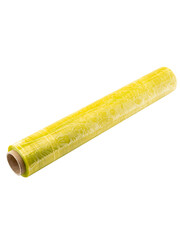 yellow stretch film for packing things and suitcases
