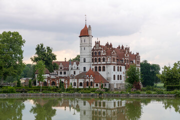 Fototapeta na wymiar old castle in the village of basedow - Mecklenburg Western Pomerania