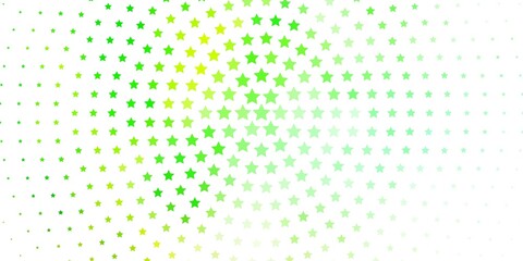 Light Blue, Green vector background with colorful stars. Colorful illustration with abstract gradient stars. Design for your business promotion.