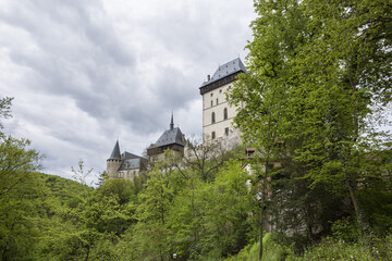 Fototapeta na wymiar Karlštejn Castle czech panorama
