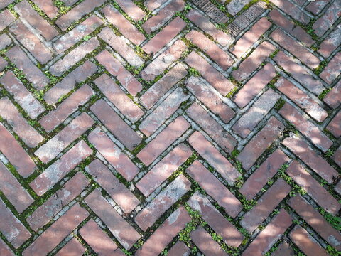 red brick Herringbone pattern texture image
