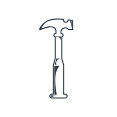hammer icon in flat modern style on white background