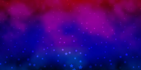 Fototapeta na wymiar Dark Multicolor vector background with small and big stars. Colorful illustration with abstract gradient stars. Pattern for websites, landing pages.