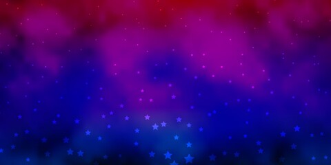 Dark Multicolor vector background with small and big stars. Colorful illustration with abstract gradient stars. Pattern for websites, landing pages.