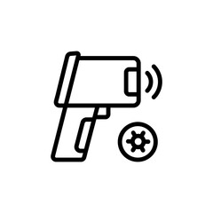 Thermometer, coronavirus icon. Simple line, outline vector elements of viral pandemic icons for ui and ux, website or mobile application