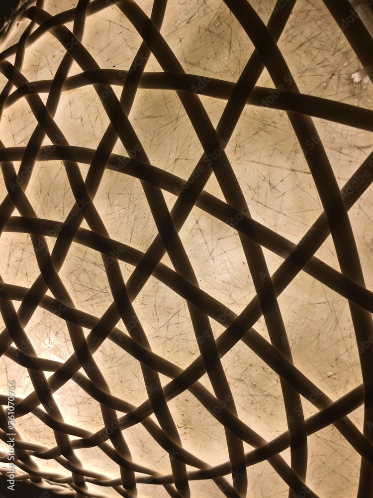 Wall mural close up shot of a modern lamp in geometric patterns - perfect for a background