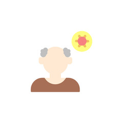 Old man, coronavirus icon. Simple color vector elements of viral pandemic icons for ui and ux, website or mobile application