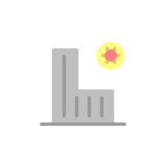 Building, hospital, coronavirus icon. Simple color vector elements of viral pandemic icons for ui and ux, website or mobile application
