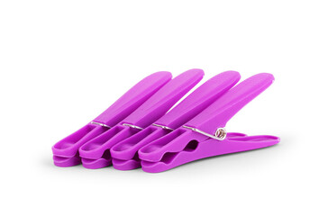 decorative clothespins isolated on white