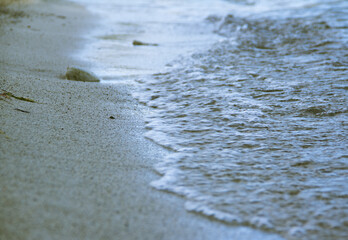
Sea calm wave approaching the shore