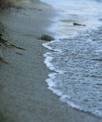 
Sea calm wave approaching the shore