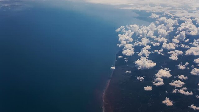 Clouds. View from the plane. Black Sea