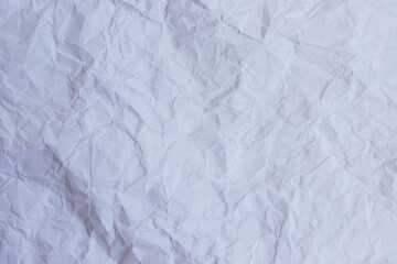 White crumpled paper background, texture of old paper.