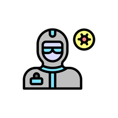 Epi, coronavirus icon. Simple color with outline vector elements of viral pandemic icons for ui and ux, website or mobile application