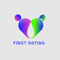 Colorful dating logo