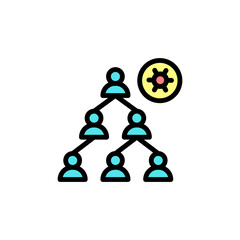 Infection, people, coronavirus icon. Simple color with outline vector elements of viral pandemic icons for ui and ux, website or mobile application
