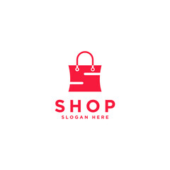 Abstract shopping logo S. Online shop logo.