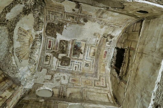 detail of the cathedral in rome italy, photo as a background in old italian roman domus aurea, rome, italy