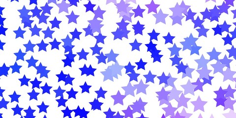Light Pink, Blue vector texture with beautiful stars. Decorative illustration with stars on abstract template. Design for your business promotion.
