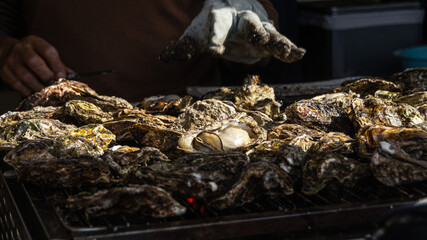 Famous Miyajima Island Grilled Oysters
