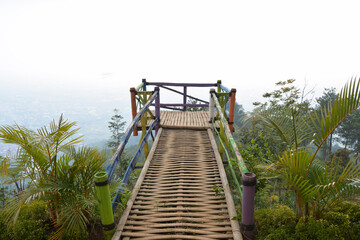 old wooden viewing post