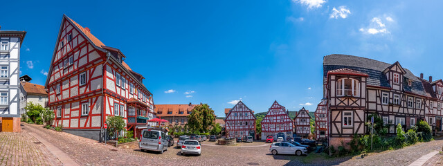 Panorama, Marktplatz, Schlitz, Deutschland 