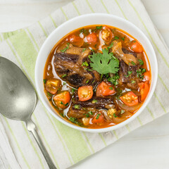 soup with meat