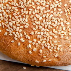 bread with sesame seeds