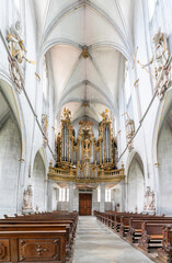 view of the organ in the Cistercian church at Salem Palace in southern Germany
