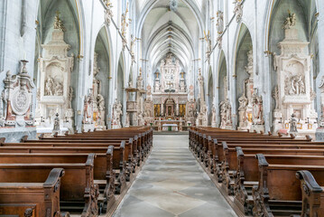 Fototapeta na wymiar interior view of the Cistercian church at Salem Palace in southern Germany