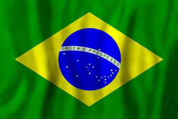 Obraz premium Travel concept with Brazilian flag Background. Education and business
