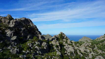 the Serra de Tramuntana on the island Mallorca, Spain, in the month of January